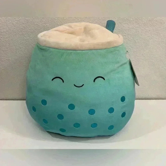 Squishmallows Official Kellytoy 8" Jakarria the Aquamarine Boba‎ Tea Plush Toy - Picture 1 of 11